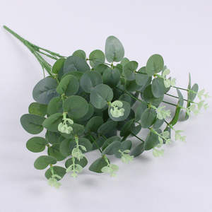 F01 16 Tallos de Eucalipto Artificial, Hojas Falsas de Eucalipto Silver Dollar, Ecológicas, Resistentes a los Rayos UV, para Hogar, Hotel, Centro Comercial, Uso Comercial - Product Image 5