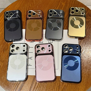 Original <b>Camera</b> Glass Ombre Magnetic Phone case for iPhone 17 16 15 14 Pro Max Laser Gradient Electroplated Lens Back Cover - Product Image 1