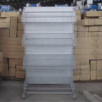 Rayonnage de gondole à panneau arrière perforé réglable Étagères de supermarché Présentoirs en métal Étagère commerciale Wisda