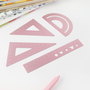 Biểu Tượng Tùy Chỉnh Sinh Viên Văn Phòng Phẩm Vẽ 15Cm Linh Hoạt Mềm Vẽ Cai Trị Thiết Lập Bốn Mảnh Màu Sắc Mềm Cai Trị - Product Image 5