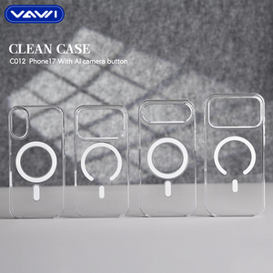 Étui magnétique transparent VAWI C012 pour <span class=keywords><strong>iPhone</strong></span> 12 <span class=keywords><strong>13</strong></span> 14 15 16 17 Pro/Pro Max, <span class=keywords><strong>coque</strong></span> de téléphone en PC rigide anti-jaunissement et antichoc - Product Image 5