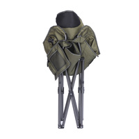 Chaise pliante de camping en fer pour l'extérieur, portable, avec isolation thermique, en tissu Oxford épaissi, chaise de plage en acier au carbone avec dossier King