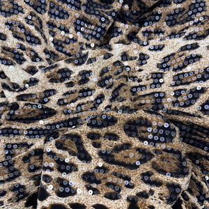 5 मिमी 3 मिमी बुना हुआ तेंदुआ पारदर्शी अनुक्रमण कपड़े-टेबलटॉप और कपड़ों के सहायक अनुशीली कपड़े - Product Image 1