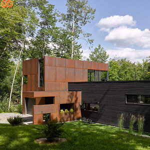 Revêtement en acier corten découpé sur mesure pour l'extérieur de bâtiments modernes en métal vieilli, imperméable et écologique, mur-rideau - Product Image 4