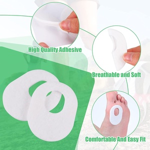 Almohadillas de fieltro suave para los pies para hombre y mujer, paquete de 60 almohadillas adhesivas de forma ovalada para aliviar el <span class=keywords><strong>dolor</strong></span> de los pies - Product Image 3
