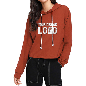 Sweat à capuche décontracté pour femme, style yoga et sport, personnalisable, en coton, couleur unie, grande taille - Product Image 1