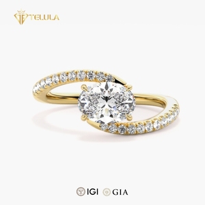 2 карат, комплект из кольца с Муассанитом, серебро 925 пробы, кольца с Муассанитом, ювелирные изделия, кольцо с Муассанитом - Product Image 1