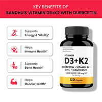 Capsules de Vitamine D & K et Magnésium Personnalisées OEM 5000UI 120mcg D3 K2 Favorisant une Absorption Supérieure, l'Énergie, la Santé Immunitaire et Musculaire