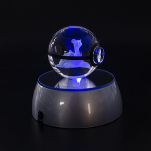 Boule de cristal K9 en gros <span class=keywords><strong>pas</strong></span> <span class=keywords><strong>cher</strong></span> avec gravure 3D, boule personnalisée avec logo 3D, boule de cristal LED avec base LED - Product Image 1