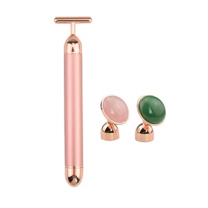 Électrique vibrant rose quartz <span class=keywords><strong>jade</strong></span> <span class=keywords><strong>rouleau</strong></span> pour le visage - Product Image 3