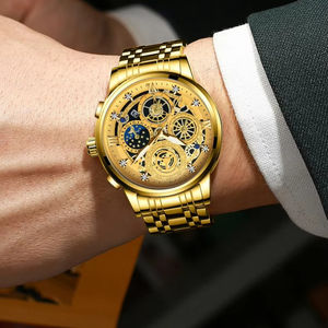 Reloj de Pulsera BINBOND 4010 Personalizado para Hombre, de Acero Inoxidable, Esfera Grande, Casual, Lujoso, Luminoso, Resistente al Agua, con Fecha, de Cuarzo - Product Image 3