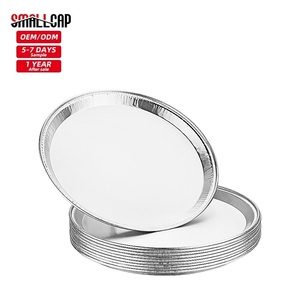 FT12 Patrón en relieve Hoja redonda Sartén para llevar 12 "Partyware redondo Plato de papel de aluminio para Reino Unido EE. UU. Árabe - Product Image 1