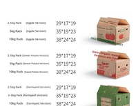 Groothandel Gerecycleerde Materialen 2mm Golfkarton Fruitdozen 3/5/10/20 Jin Capaciteit Compressiebestendig Valbestendig Voedselverpakkingen