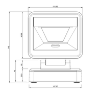Lecteur de codes-barres QR mains libres AiGather A-85 1D/2D, scanner de bureau pour POS