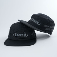 Gorra de Campamento Personalizada de 5 Paneles con Visera Plana, Material de Algodón, Gorra Deportiva para Exteriores con Visera Impresa