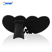 Double coeur forme cadre photo numérique sublimation cadre photo en bois blanc pour les couples MD-054