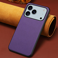 Étui de téléphone pour iPhone 18 Pro Max, grain de cuir de vache, finition mate, cuir synthétique de luxe, 17 16 Plus 15 14 13 12