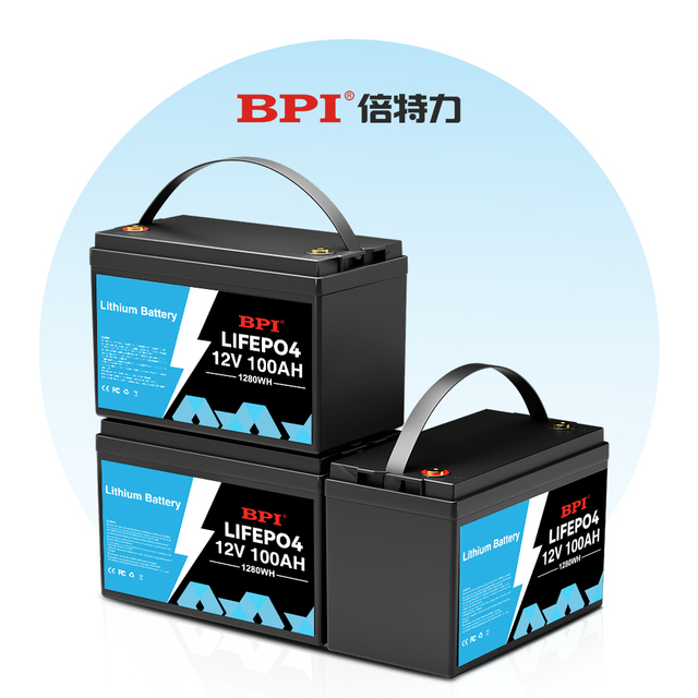 BPI 12.8V/25.6V/51.2V 100Ah Solid State LiFePO4 Prismatic Lithium Ion Batteries Pack Built-in BMS Protection CE Certified RV