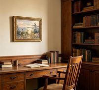 Tableau mural sur toile vintage sculpté avec cadre doré, motif Laitier et Forêt, décoration rustique pour maison de style ferme, échantillons OEM ODM prêts en moins d'une journée