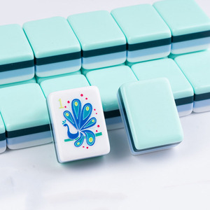 Modern Style <b>Mahjong</b> <b>Set</b> Custom Graphic Patterns Acrylic Material Noise Reduction for Indoor Parties Family Bonding Custom Color - Product Image 3