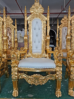 OE-FASHION chaises royales du roi et de la reine du trône meubles d'hôtel en plastique en tissu métallique bon marché pour les mariages événements banquets à manger