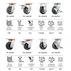 Preço fábrica Alta Capacidade De Carga Roda Do Rodízio Rodas Duráveis Rodízios Pesados Roda <span class=keywords><strong>Caster</strong></span> <span class=keywords><strong>Industrial</strong></span> Preta - Product Image 4