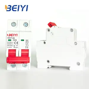 BEIYI Manufacturer din rail circuit breaker miniature dc mcb 63amp 1000v dc 2p circuit breaker 6ka