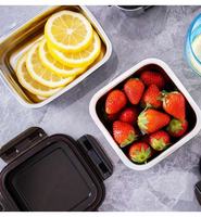 Boîte à lunch en acier inoxydable anti-fuite, récipient de stockage alimentaire, boîte bento pour le bureau, l'école, les pique-niques, logo personnalisé acceptable