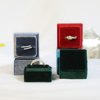 Weimei Ciel et terre cadeau couverture mode mariage velours bague boîte mariage cérémonie bijoux emballage boîtes