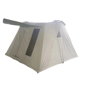Tenda Cabina di Lusso Grande in Tela Impermeabile, Montaggio Automatico <span class=keywords><strong>Facile</strong></span>, Struttura in Acciaio e Pali in Alluminio, Monostrato, per 5-6 Persone, Famiglia, Spiaggia, Escursionismo - Product Image 1