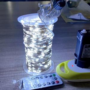 Guirlande Lumineuse LED en Fil de Cuivre Vert pour Extérieur, 8 Modes, IP65, IP44, Fée, Noël, Vacances, Guirlande Lumineuse, 30/50/100m - Product Image 3