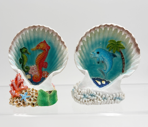 Souvenir de plage en polyrésine peinte à la main, forme irrégulière, avec effet de goutte de colle, motifs animaliers, amour, <span class=keywords><strong>musique</strong></span>, fée - Product Image 5