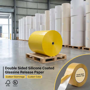 Papel Glassine con Revestimiento de Silicona de Doble Cara, Gramaje Personalizado, Precio de Fábrica, para Papel de Soporte de Cinta Adhesiva de Doble Cara - Product Image 1