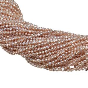 Perles d'eau douce naturelles économiques de 4-5 mm, forme baroque double face, perles lâches en vrac avec trou latéral, couleur violet clair - Product Image 5