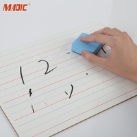 Madic-Bloc-notes effaçable personnalisé effaçable pour étudiant, planificateur, tableau blanc, magnétique A5 en cuir, bloc-notes effaçable à sec