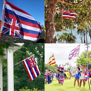 Drapeau d'État d'Hawaï personnalisé <span class=keywords><strong>90</strong></span>*150 cm 3*5 pieds impression drapeau personnalisé - Product Image 6