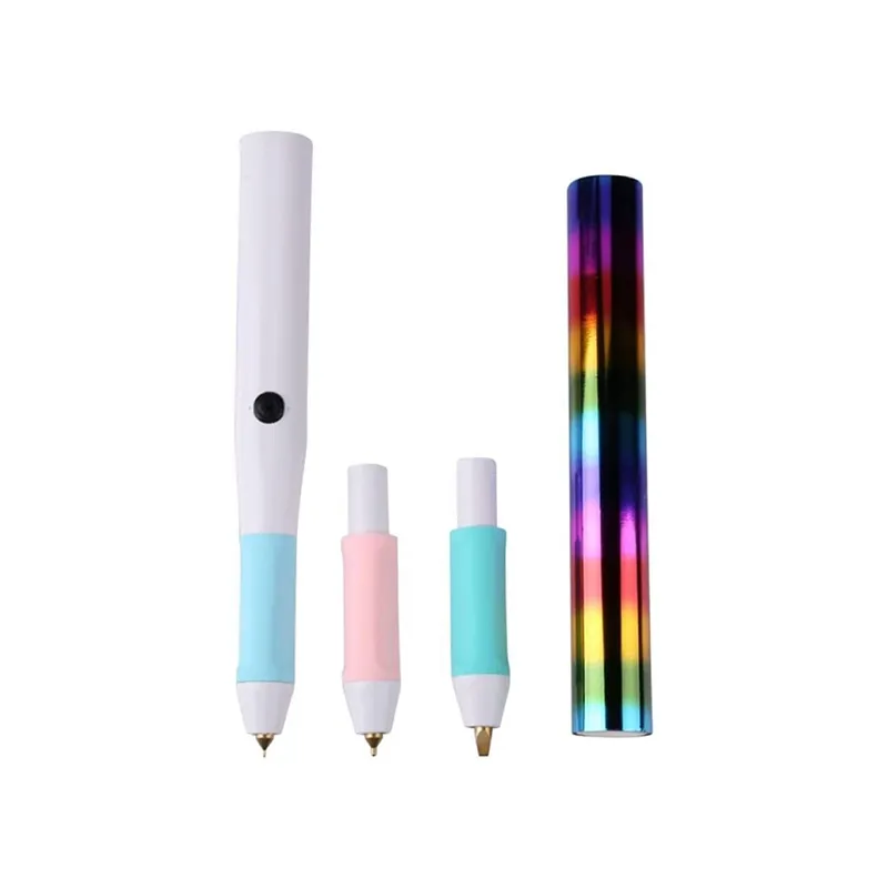 ปากกาขนนกฟอยล์สไตล์ฟรีสไตล์การประดิษฐ์ตัวอักษรปากการ้อน USB เครื่องรีดร้อนไฟ LED เครื่องรีดด้วยความร้อนปากกา5V 0.5 XY-1D