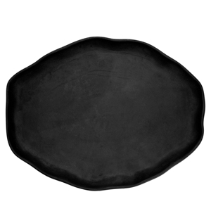 Piatto Ovale in Grafite 39x30 Cm - Product Image 1