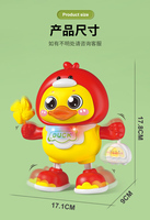 Jouet Canard Musical Dansant Électrique pour Enfants Garçons et Filles, Poupée en Plastique Éducative Précoce en Forme de Chien, Peut Chanter et Balancer avec Lumière