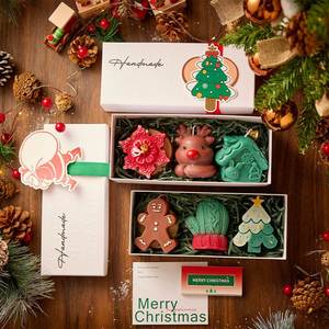 Home Decoration Christmas Scented <b>Candle</b> <b>Gift</b> <b>Set</b> Natural Soy Wax 3 Pcs Reindeer Christmas Tree Santa Claus Shape <b>Candle</b> <b>Set</b> - Product Image 1