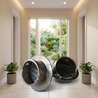Capot d'aération rond en acier inoxydable de 180 mm à prix abordable pour murs extérieurs