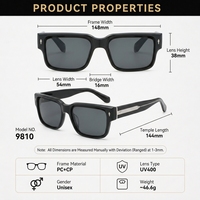 Lunettes de soleil de mode unisexe durables en PC CP, grand cadre carré, protection UV400, pour cyclisme et conduite en extérieur, vente en gros 2026
