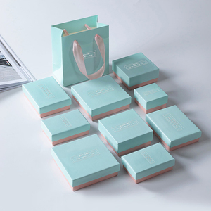 Wholesale Price Ring Earrings Necklace Cardboard Gift Set Packaging Boxes Luxury Jewelry Small Paper Box - Product Image 2