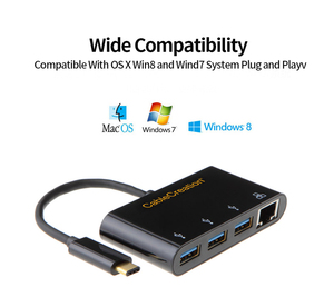 CableCreation-Concentrador con 3 puertos <span class=keywords><strong>USB</strong></span> 3,0 y Gigabit <span class=keywords><strong>Ethernet</strong></span> nuevo Plug and Play para portátiles - Product Image 3