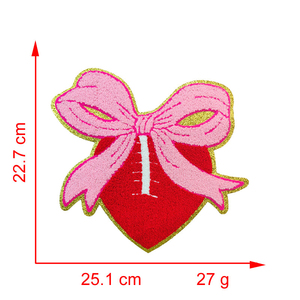 2025 nouveau Design grande taille chenille Patch fer le jour de la Saint-Valentin bébé amour plus foudre maman cerise coeur baiser - Product Image 2