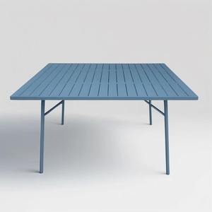 TAVOLO MOD SANTORINI CM 120X80 H 74 IN ACCIAIO PAPER STEEL COLOR ZUCCHERO - Product Image 1