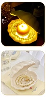Usine directe nordique créative en céramique coquille de mer LED veilleuse lit porcelaine perle lampe fille coeur rêve décor de table