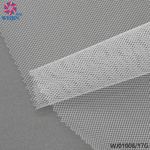 하이 퀄리티 100% 나일론 중간 밀도 다이아몬드 투명 메쉬 얇은 명주 그물 메쉬 패브릭 니트 패브릭 새틴 웨딩 베일 - Product Image 6