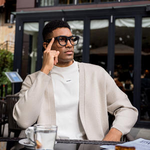 新しいデザイン製品カスタム高品質電気スマートAi翻訳音声アシスタントアンチブルーライトスマートメガネ - Product Image 3