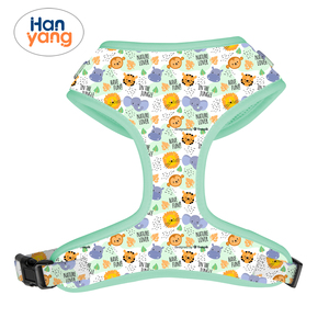 2023 yeni lüks ücretsiz örnek ön tıklayın sevimli özel desen toptan Pet köpek boyun ayarlanabilir çevre dostu köpek koşum seti - Product Image 1
